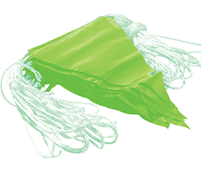 MAXISAFE BUNTING GREEN PVC FLAGLINE 